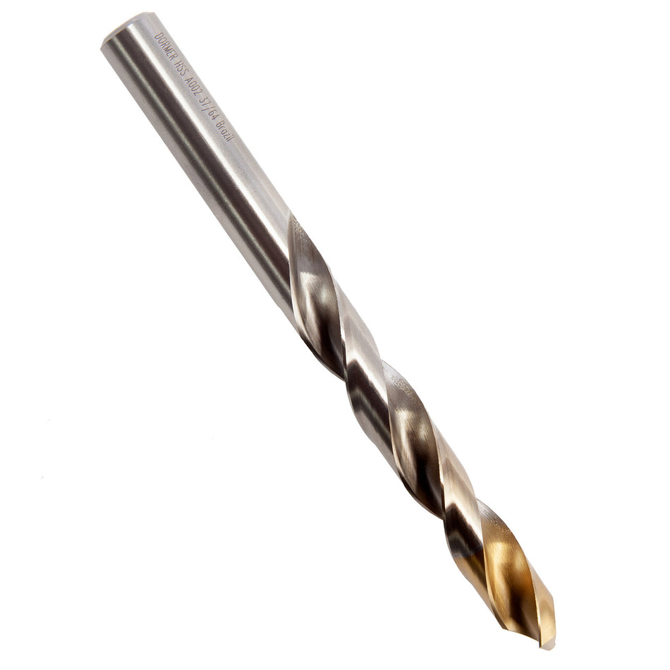 Dormer A002 HSS TiN Coated Tip Jobber Drill Bit 37/64in