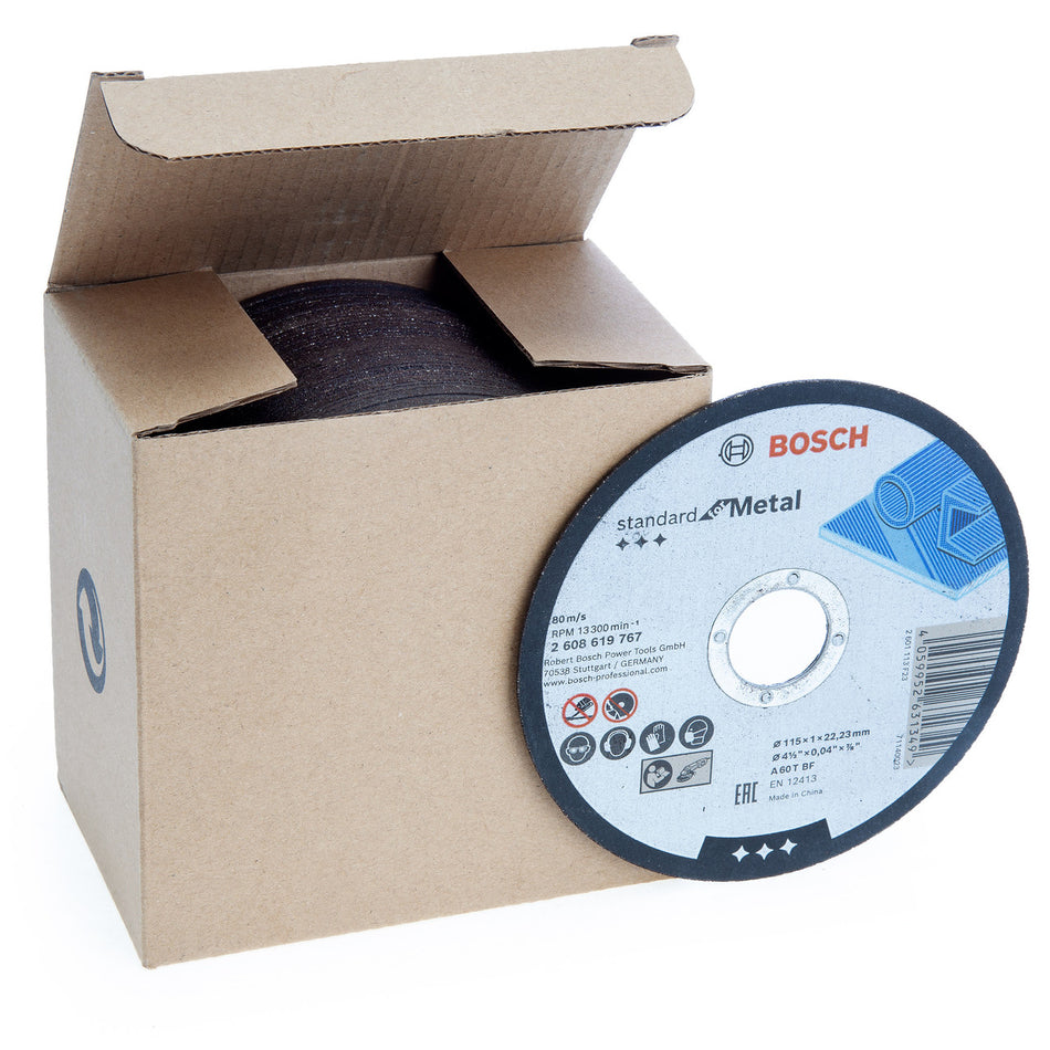 Bosch 2608619767 Standard for Metal Cutting Discs 115mm (Box of 50)