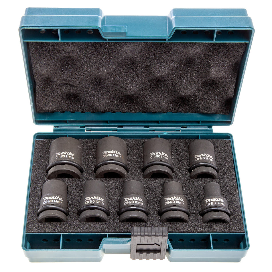 Makita B-66232 Impact Socket Set 1/2in Drive (9 Piece)