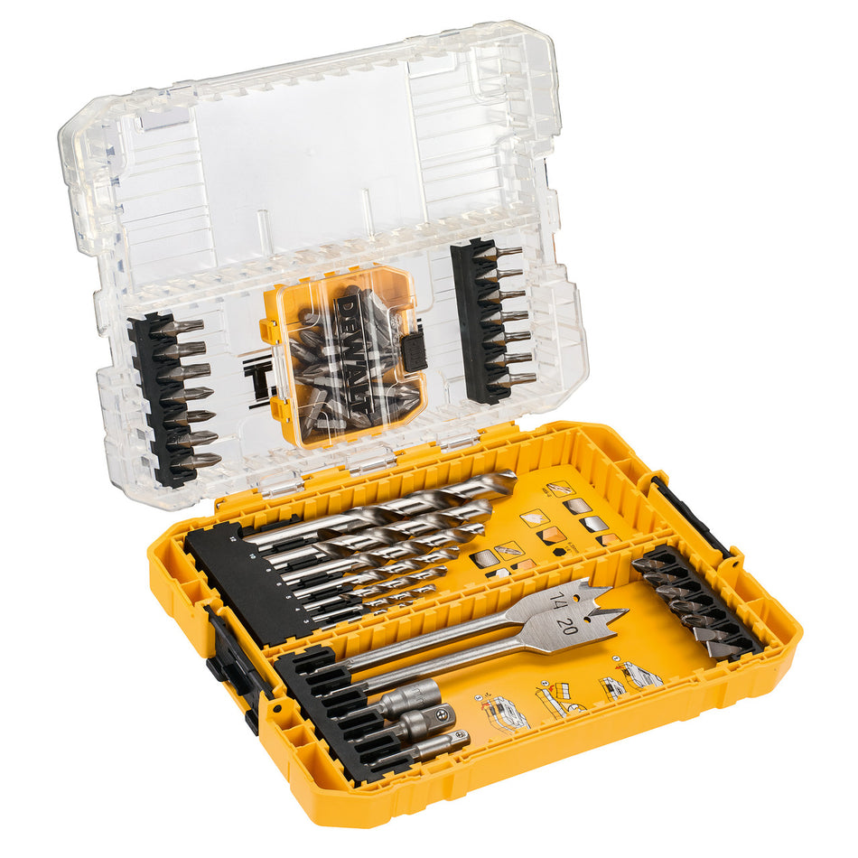 Dewalt DT70757 Metal & Wood Drill Drive Set in Connectable Case (55 Piece)