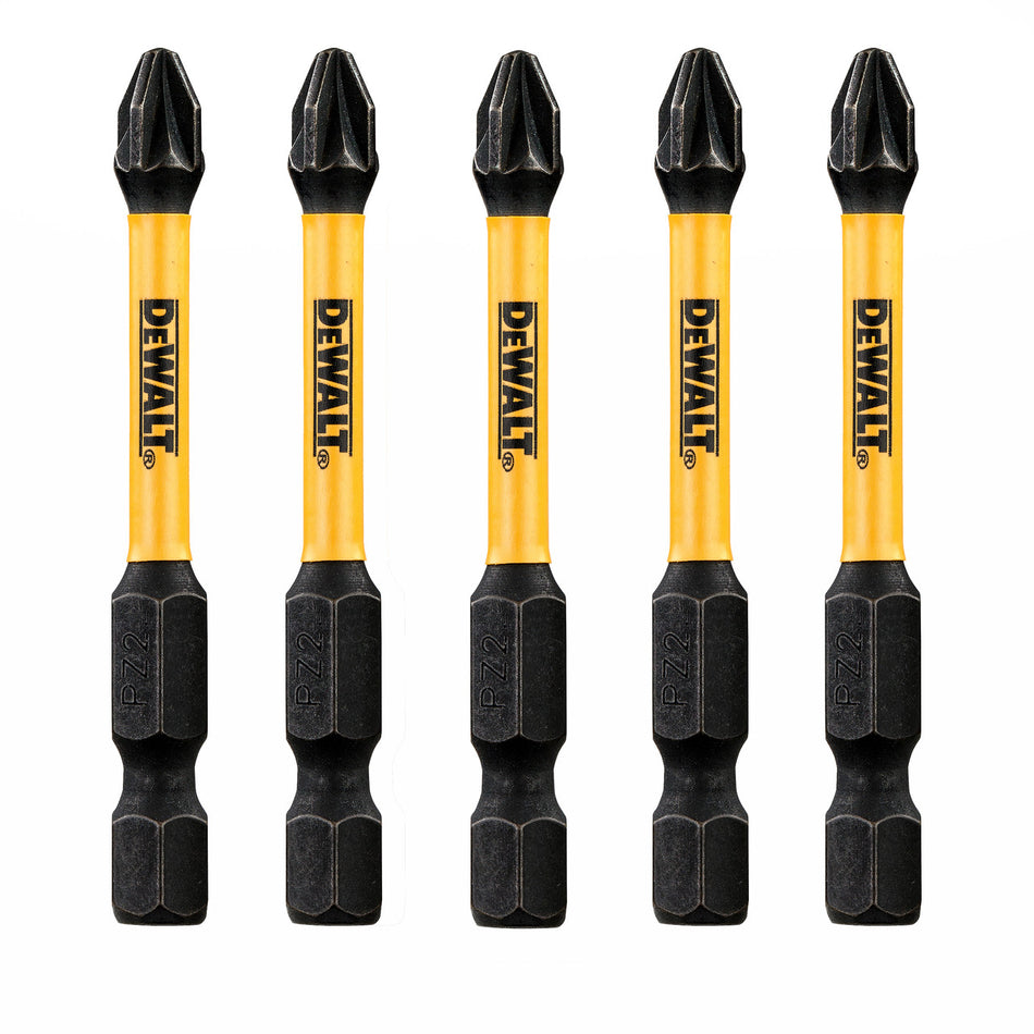 Dewalt DT7391T Extreme FLEXTORQ PZ2 Screwdriver Bits 57mm (Pack Of 5)