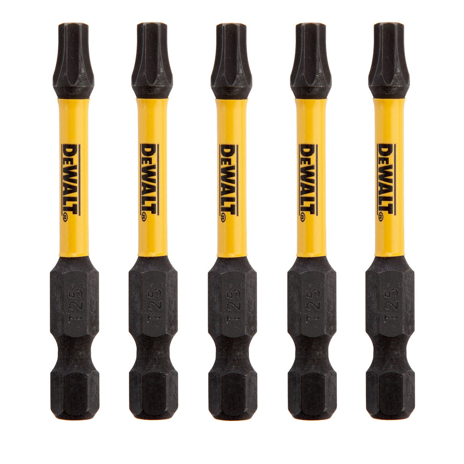 Dewalt DT7396T Extreme FLEXTORQ T25 Screwdriver Bits 57mm (Pack Of 5)