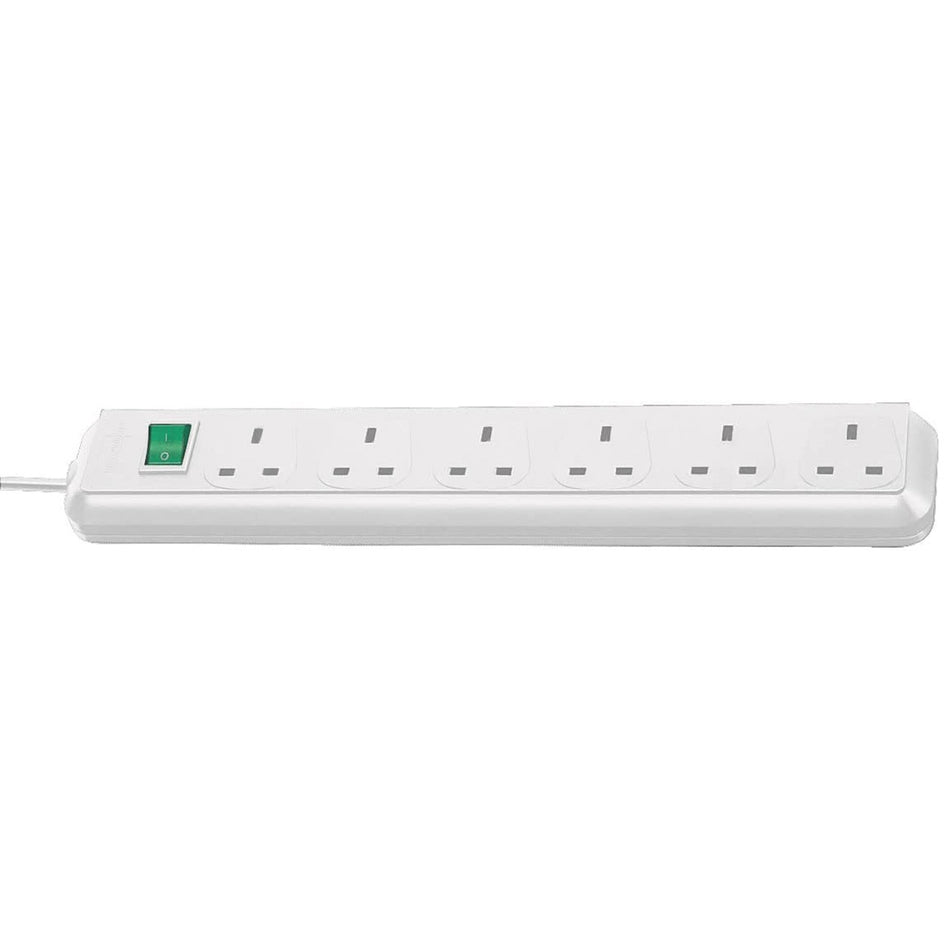 Brennenstuhl 1159523 Eco-Line 6-Way Extension Lead 1.5 Metres White 240V