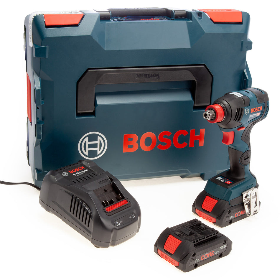 Bosch GDX 18V-200 C Professional Heavy Duty Impact Driver/Wrench (2 x 4.0Ah ProCORE Batteries)