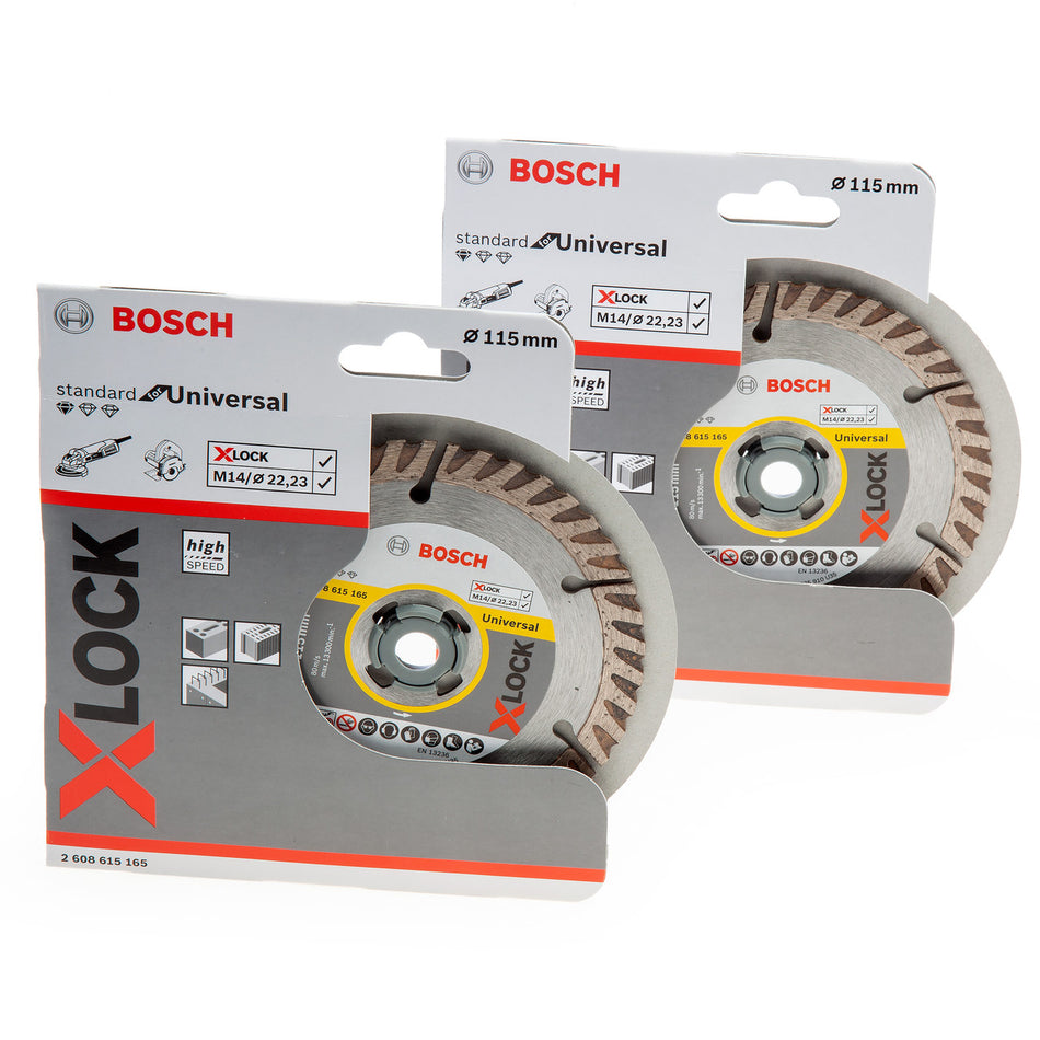 Bosch 0615997625 X-LOCK Standard for Universal Diamond Cutting Blades Twinpack 115mm