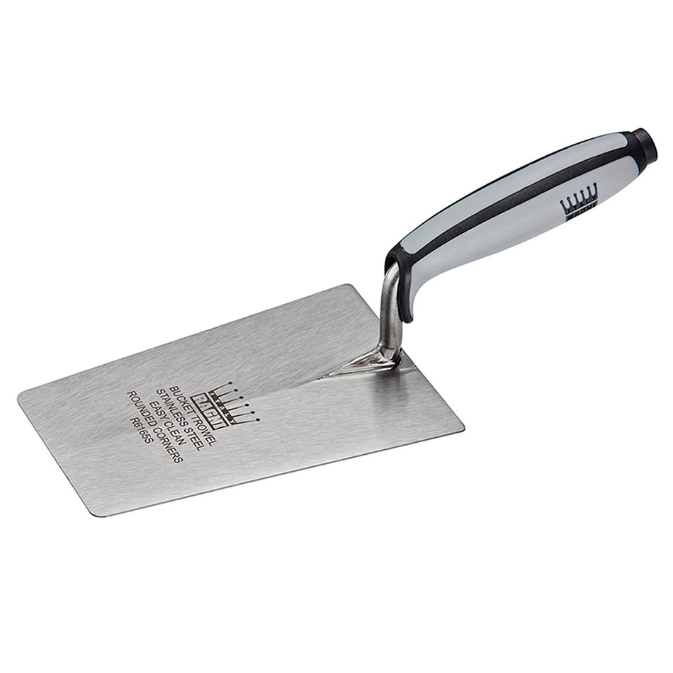 Ragni R6165S Stainless Steel Plasterers Bucket Trowel 6.5 Inch