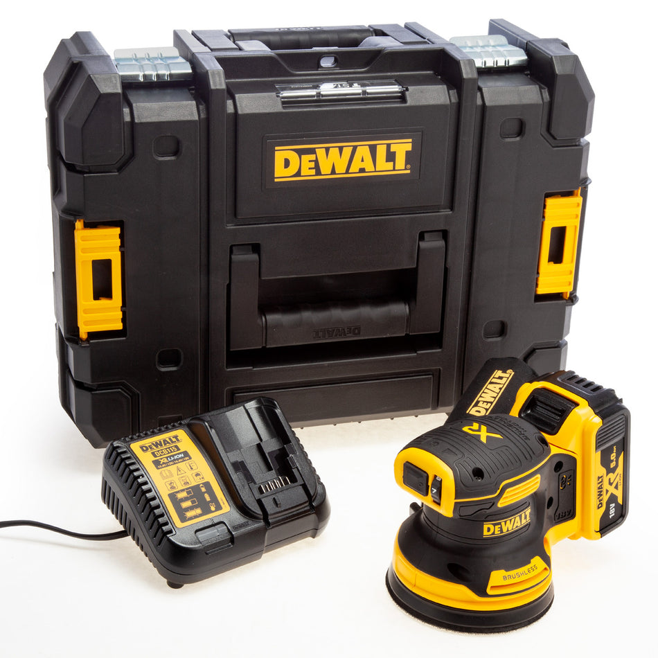 Dewalt DCW210 18V XR 5 inch/125mm Brushless Random Orbital Sander (1 x 5.0Ah Battery) in TSTAK Box