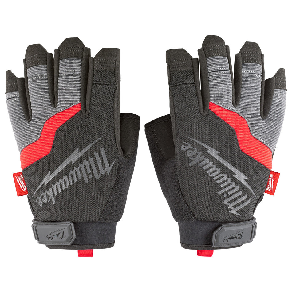 Milwaukee 48229742 Fingerless Work Gloves (Size 9, Large)