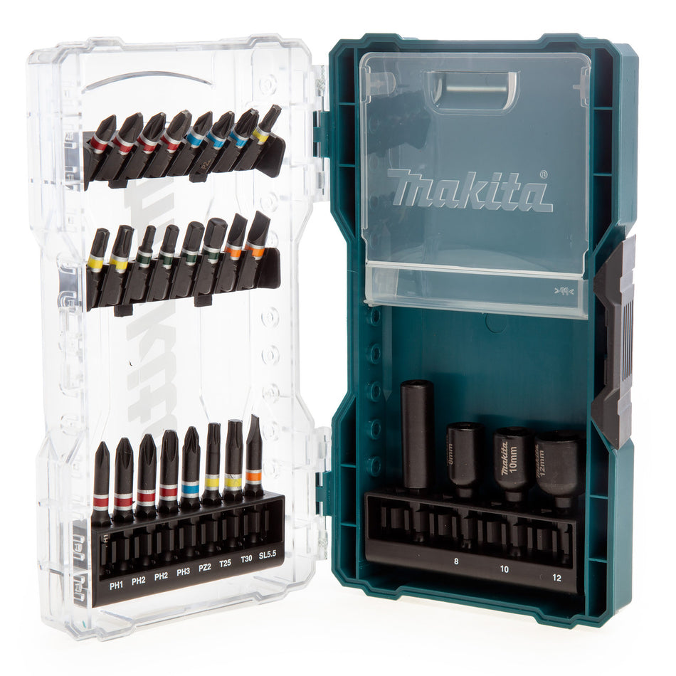 Makita E-07048 Screwdriver Bit Set in Clear Case (28 Piece)