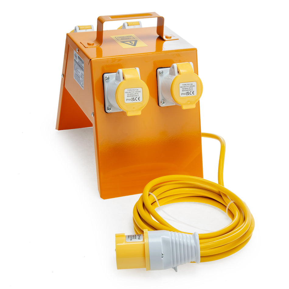 Connexion 10895 Splitter Box 4 Way 4 x 16 Amp Sockets 1.5mm Cable (110V)