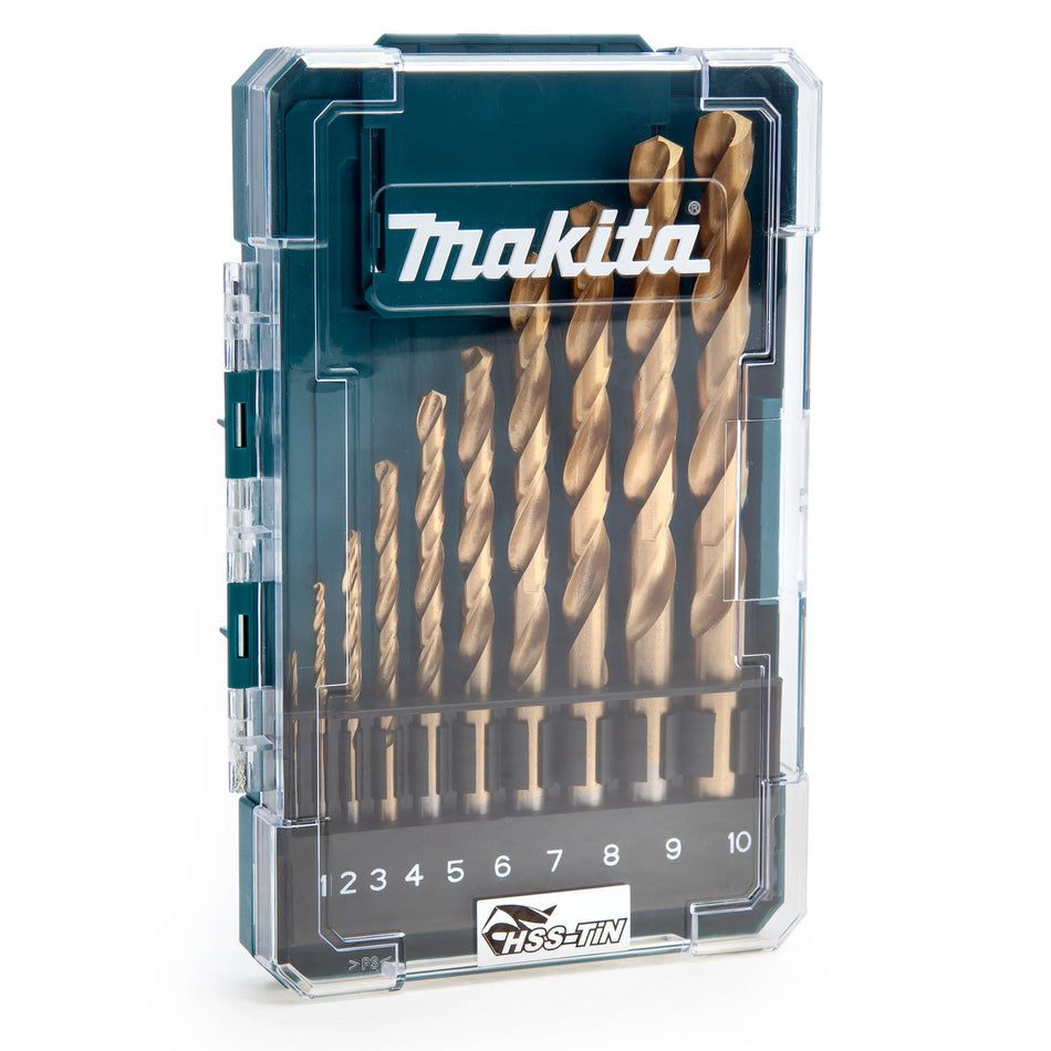 Makita D-72849 HSS TIN Drill Bit Economy Set (10 Piece)