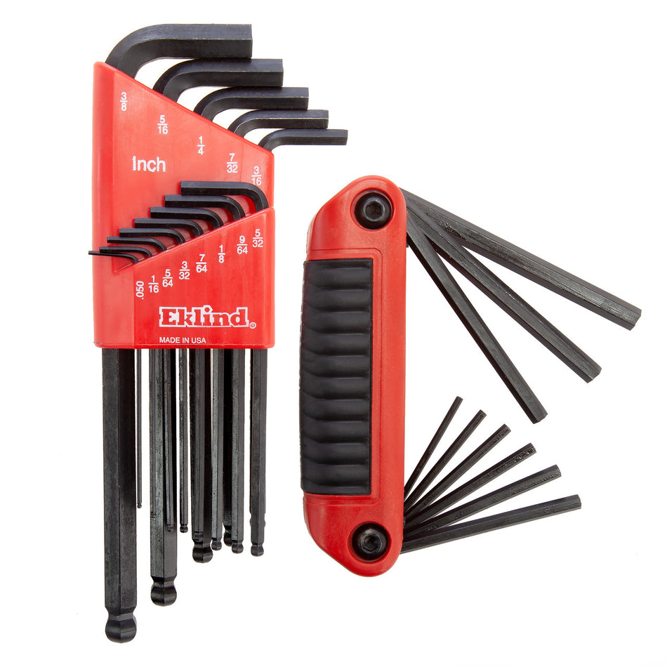 Eklind 29022 Imperial Ball-End Hex-L & Ergo Folding Key Set 22 Piece (.050 - 3/8")