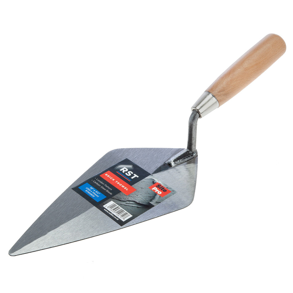 RST RTR10610 London Pattern Brick Trowel With Wooden Handle 10in