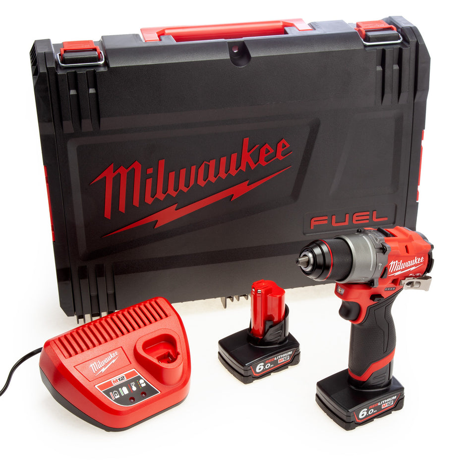 Milwaukee M12 FPD2-602X FUEL Sub Compact Percussion Drill (2 x 6.0Ah Batteries)