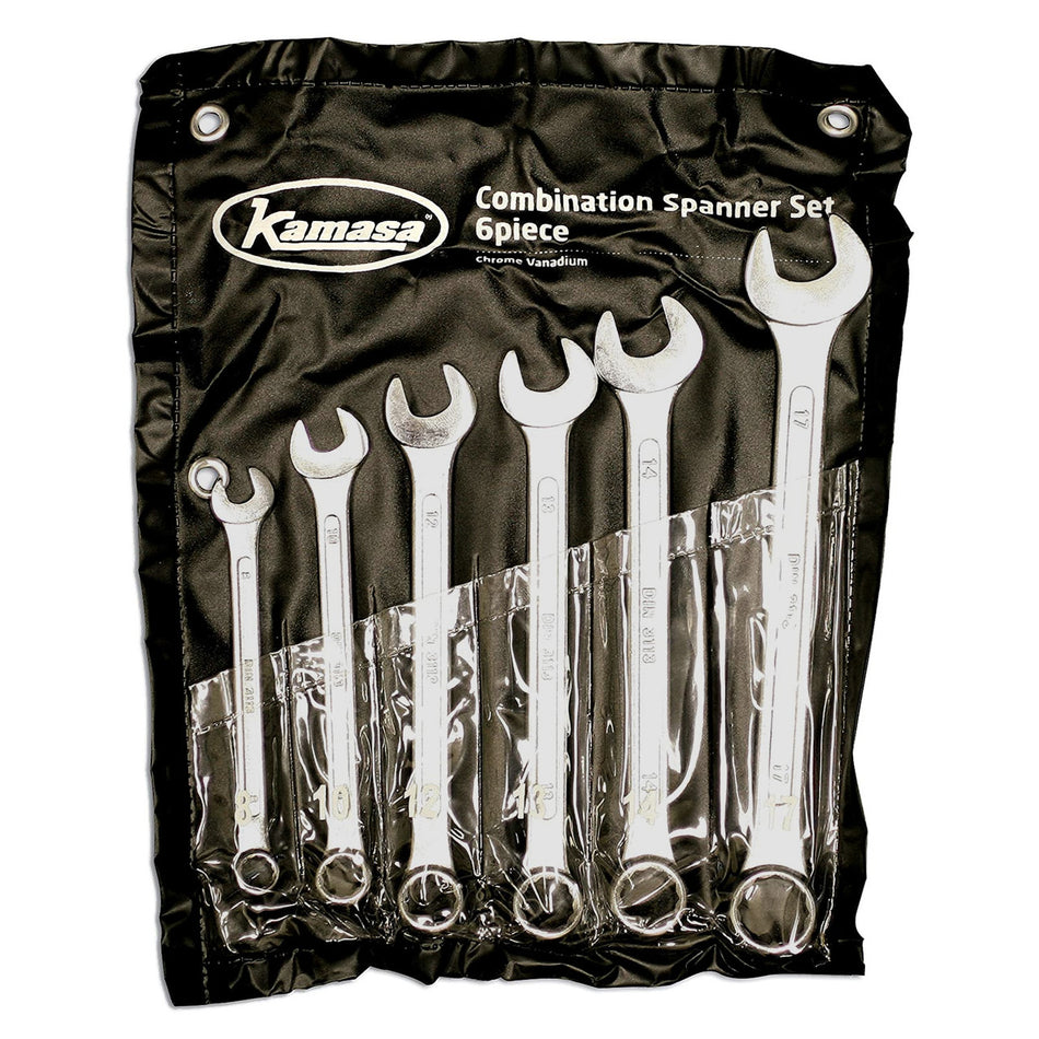 Kamasa 55984 Metric Combination Spanner Set in Wallet (6 Piece)