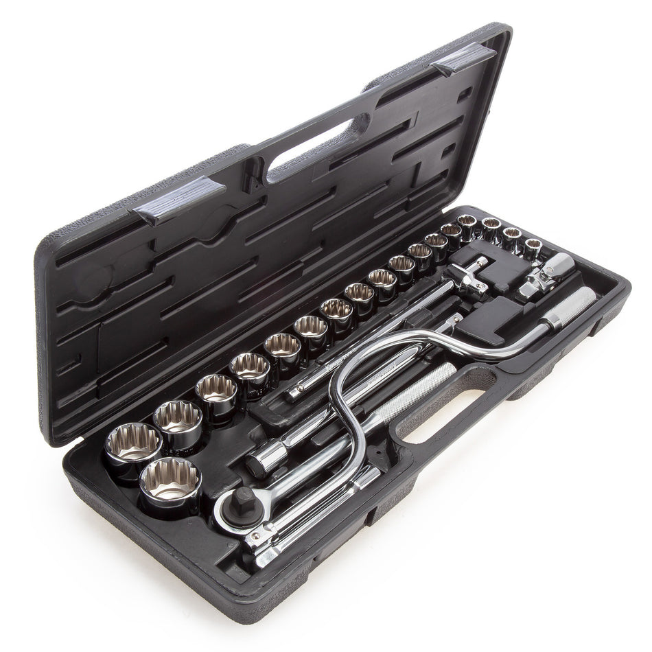 Kamasa SS4710 Metric Socket Set 1/2" Drive in Case (24 Piece)