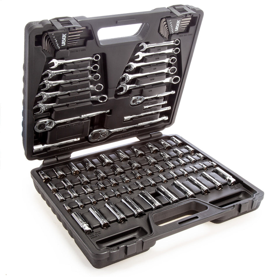 Laser 3500 Metric/Imperial Socket & Spanner Set in Case (89 Piece)