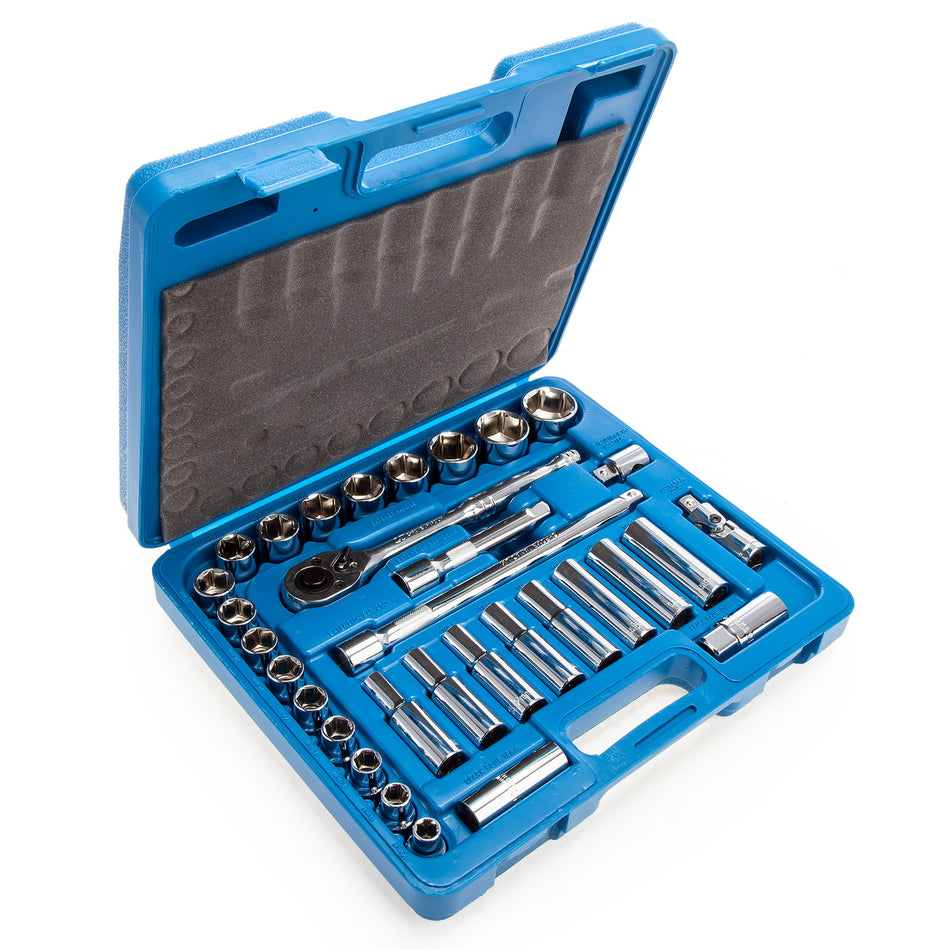 Laser 3284 Metric Socket Set 1/2" Drive in Case (32 Piece)