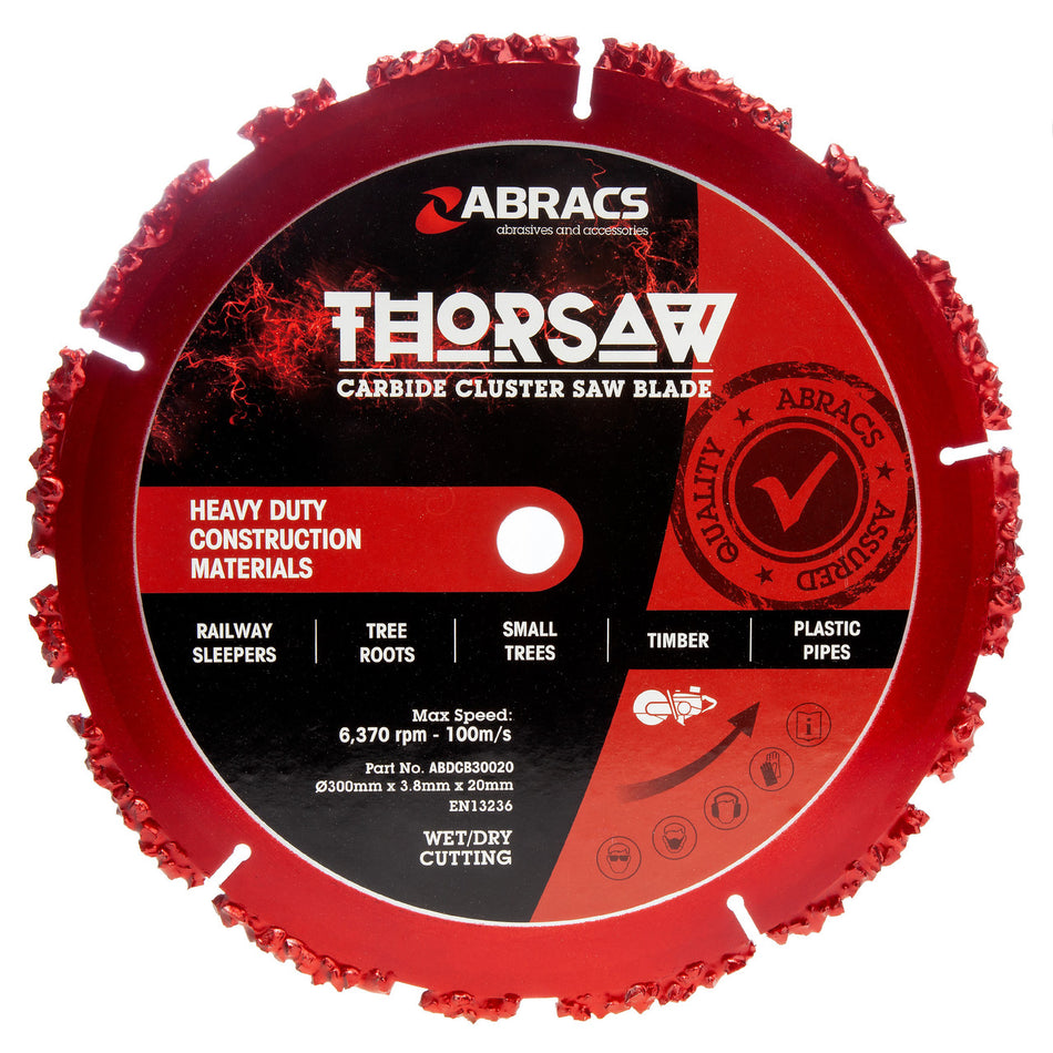 Abracs ABDCB30020 Thorsaw Carbide Cluster Blade 300 x 20mm x 15T