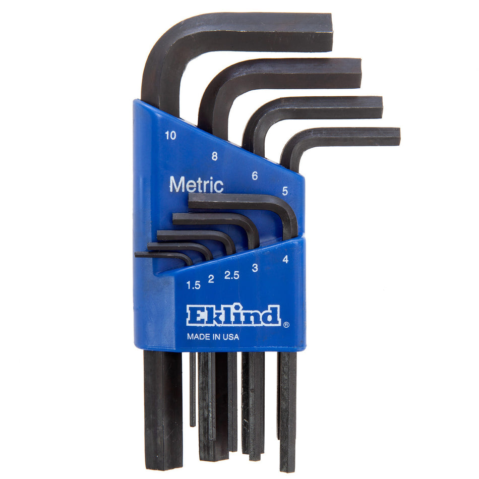 Eklind 10509 Metric Hex-L Short Series Key Set 9 Piece (1.5 - 10mm)