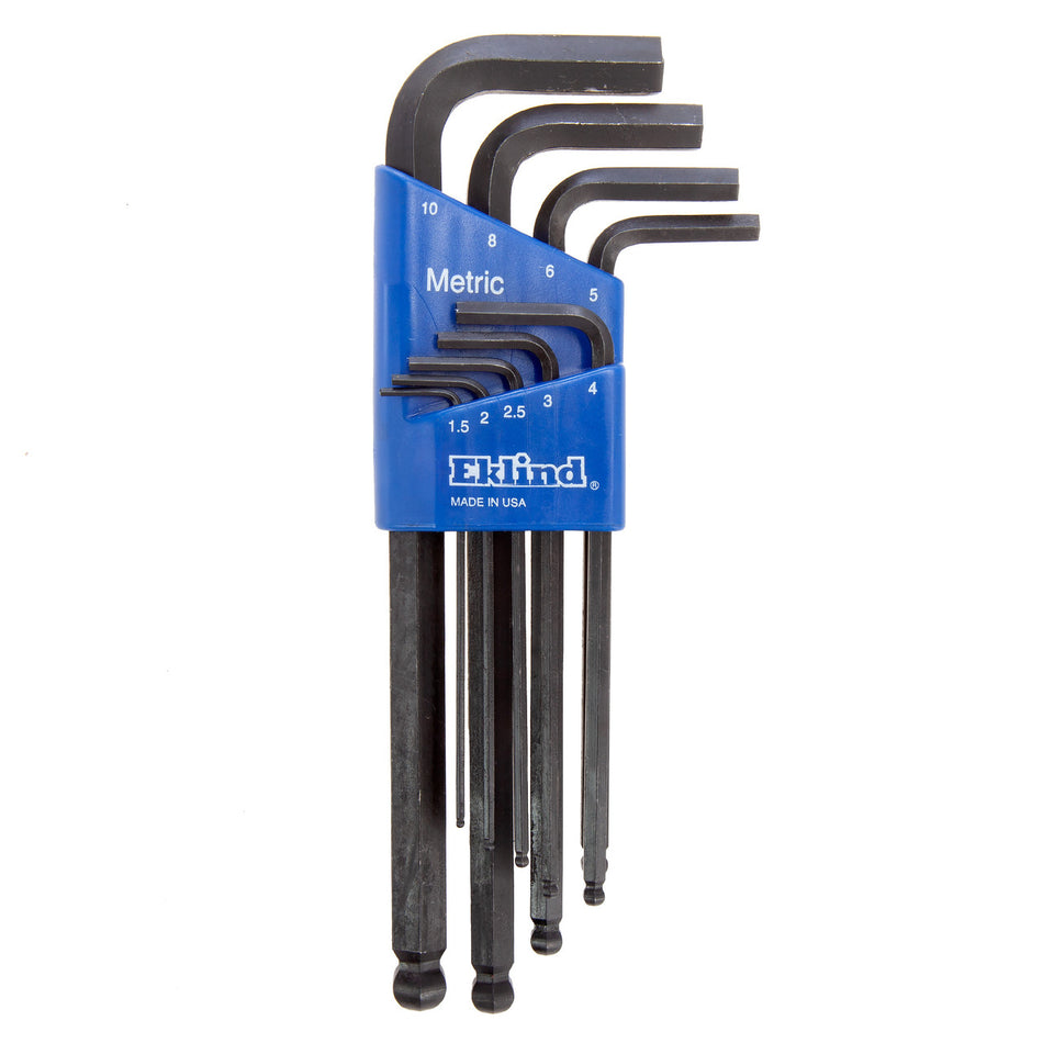 Eklind 13609 Metric Ball-End Hex-L Long Series Combination Key Set (9 Piece)