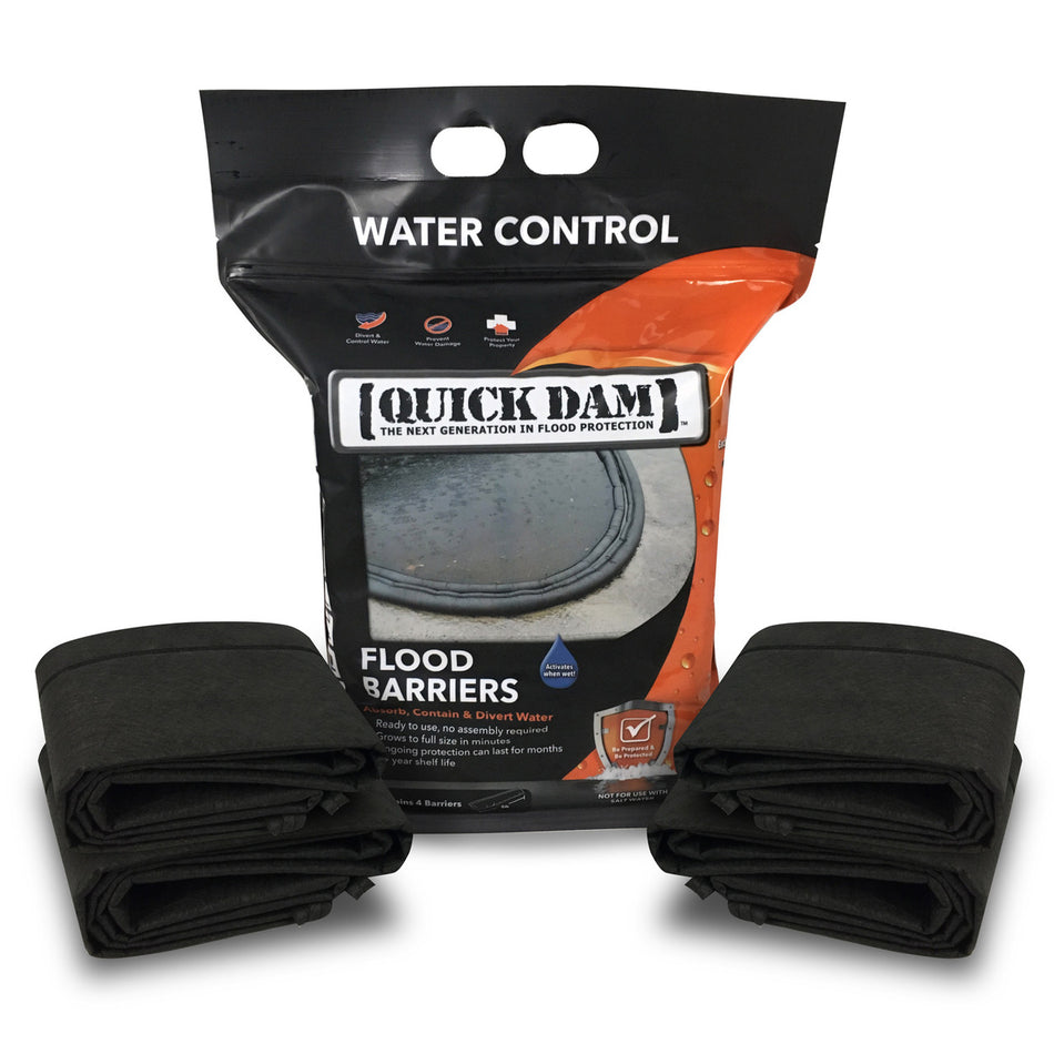 Quick Dam QD65-4 Water Activated Flood Barriers 1.5m/5ft (Pack of 4)