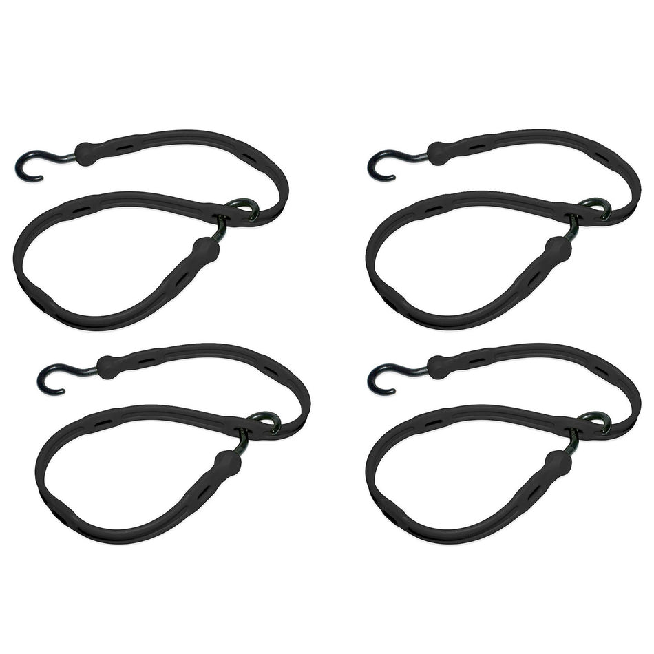 The Perfect Bungee AS36BK4PK-BXST Adjust-A-Strap Bungee Cords in Black 91cm/36in (Pack of 4)