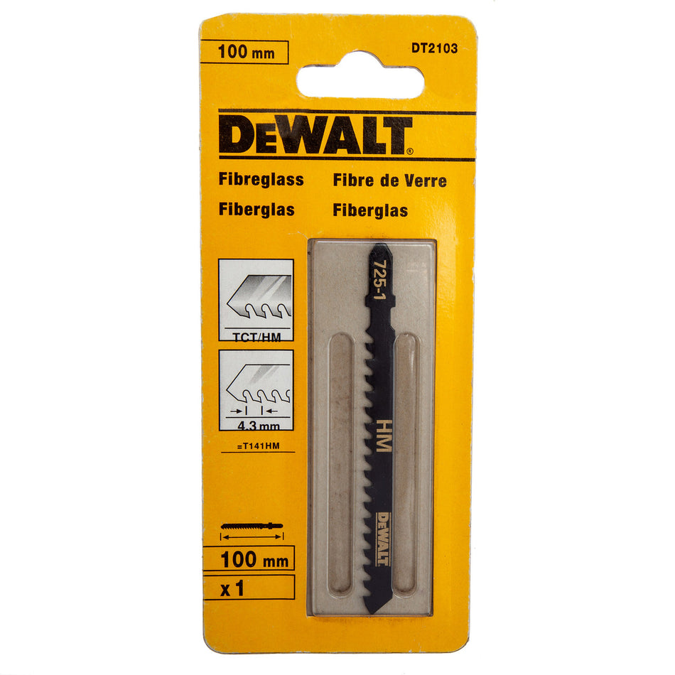 Dewalt DT2103 T141HM Fibreglass Cutting Jigsaw Blade 100mm