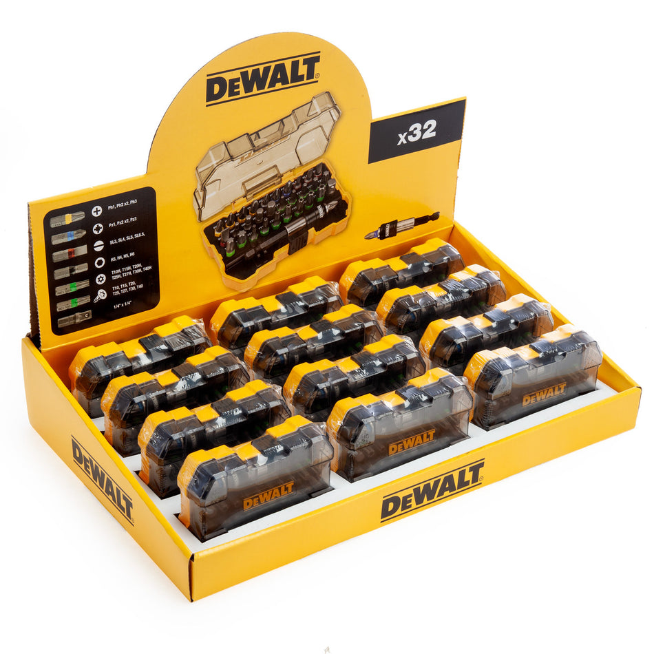 Dewalt DT7969M Screwdriver Bit Set (32 Piece) x 12 in Merchandiser Display Case