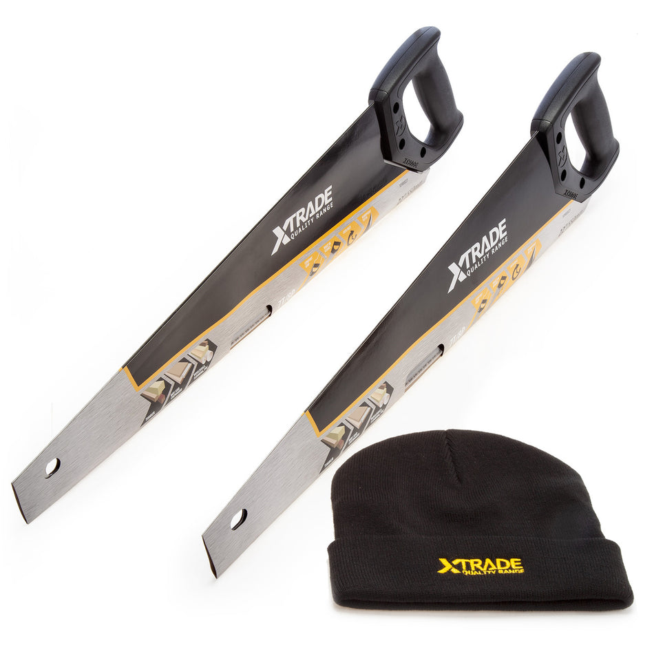 XTrade X0900097 Hardpoint Hand Saw 22″ x2 + Beanie Hat (3 Piece)