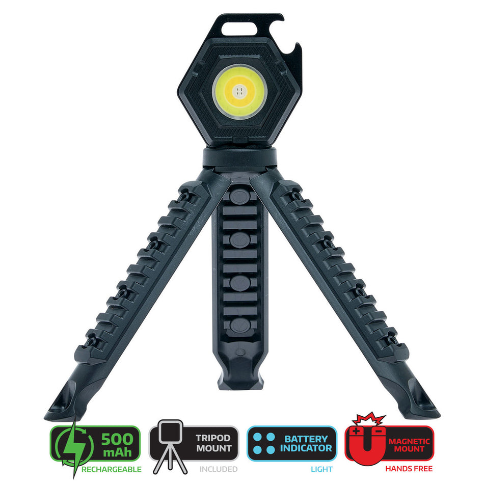 LitezAll 26215 Compact Work Light with Tripod 500 Lumens