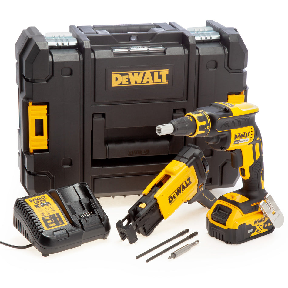 Dewalt DCF620P1K 18V Brushless Collated Drywall Screwdriver (1 x 5.0Ah Battery)