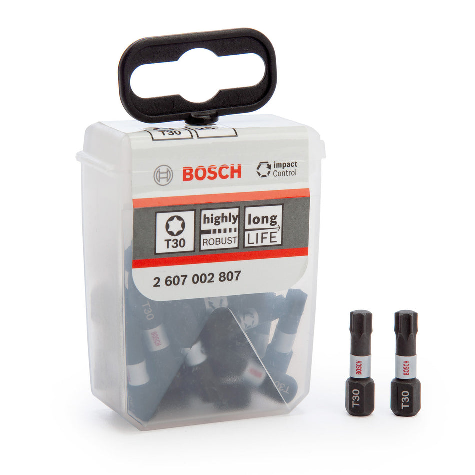Bosch 2607002807 T30 Impact Control Screwdriver Bits (Pack Of 25)